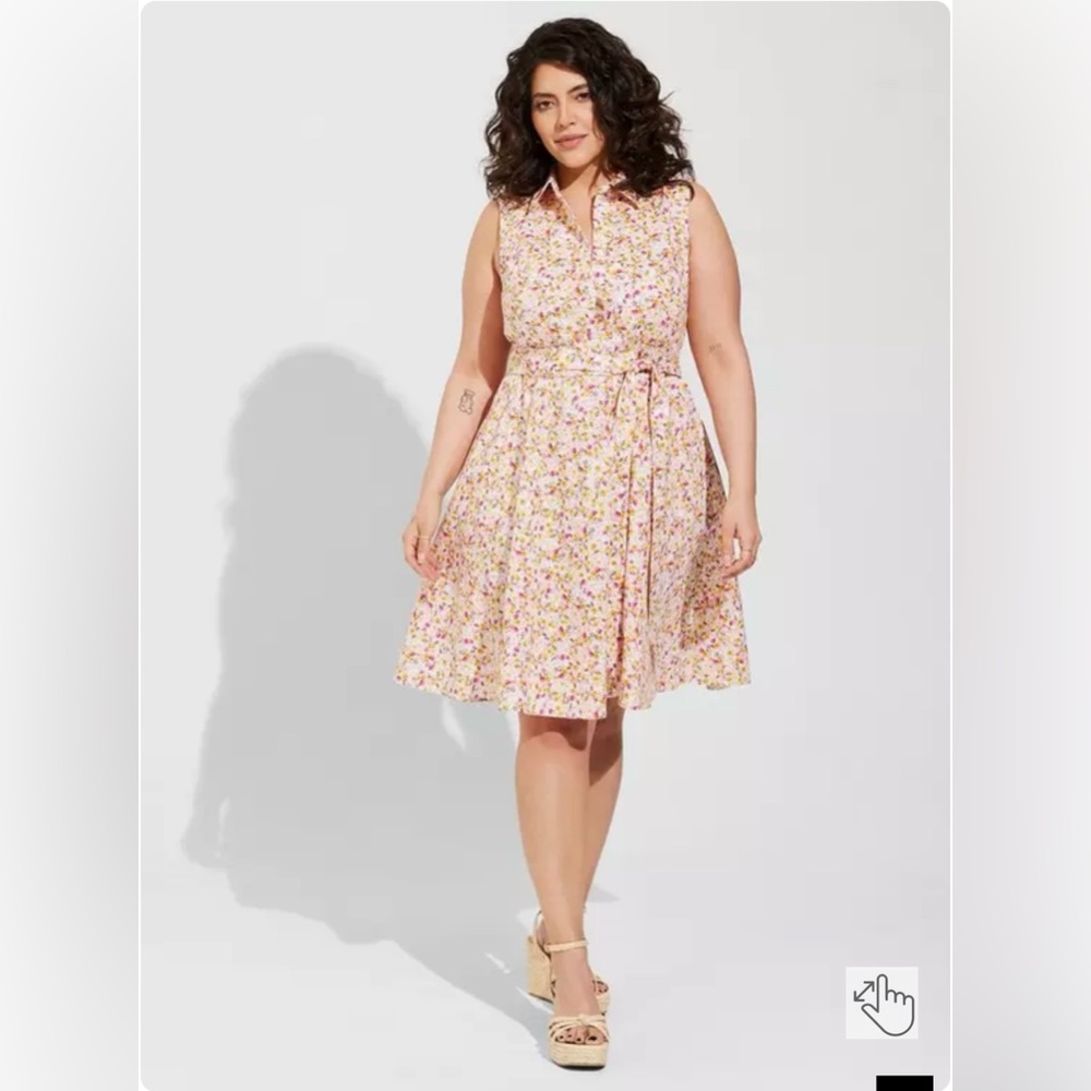 Torrid Poplin Floral Sleeveless Dress (NWT)